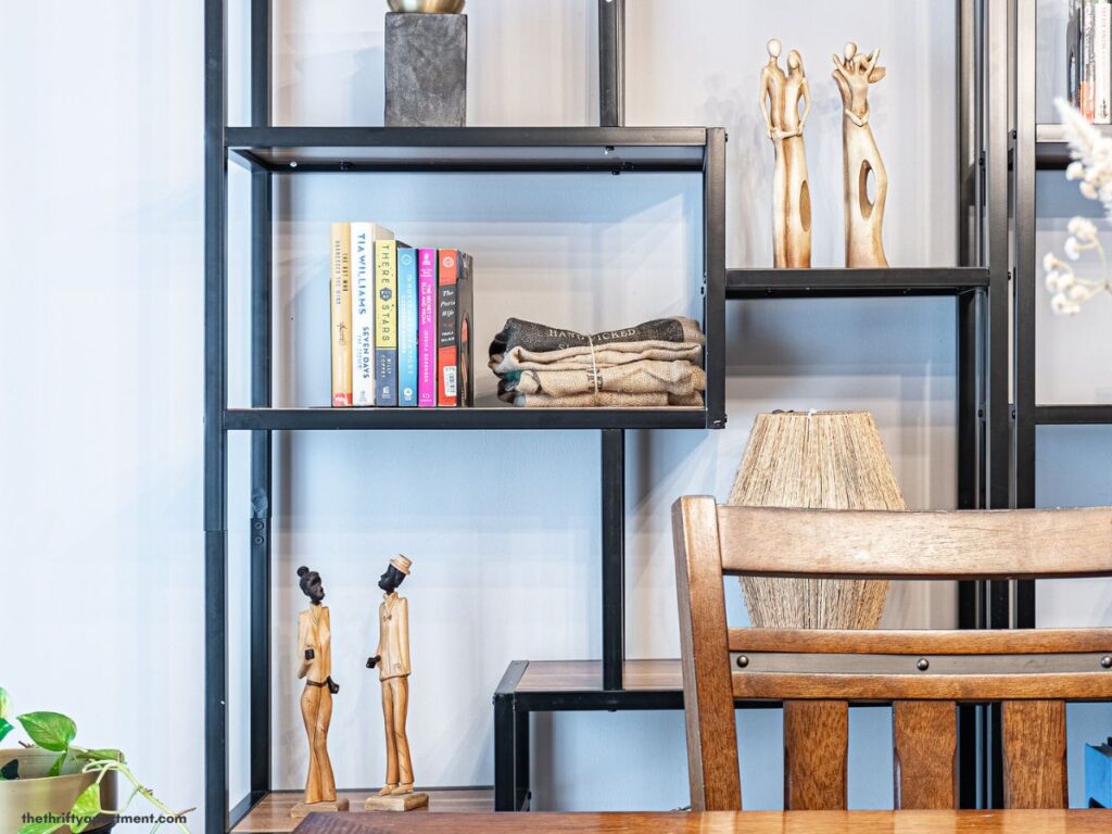 Bookshelf with figurines