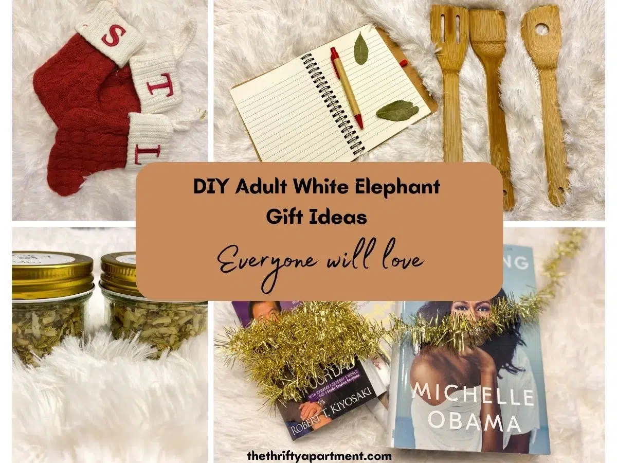 Collage of Easy DIY Adult White Elephant Gift Ideas