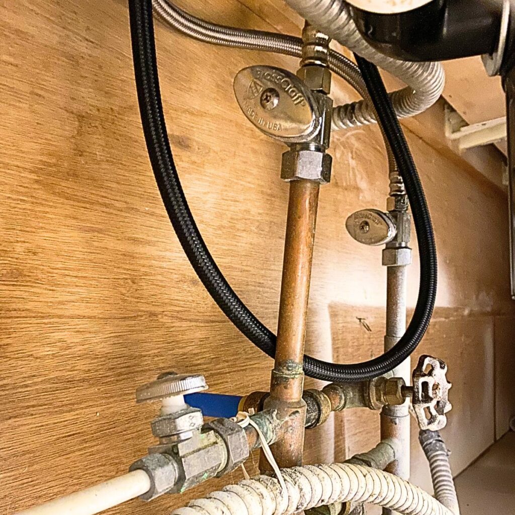 under sink valves