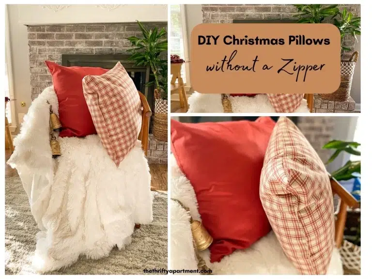 Easy DIY Christmas Pillow Without a Zipper