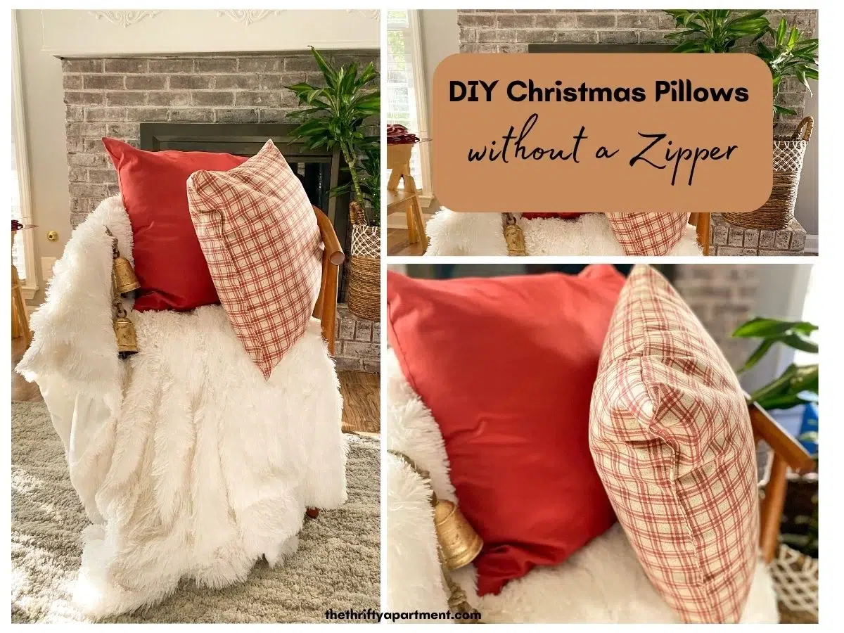 Easy DIY Christmas Pillow Without a Zipper