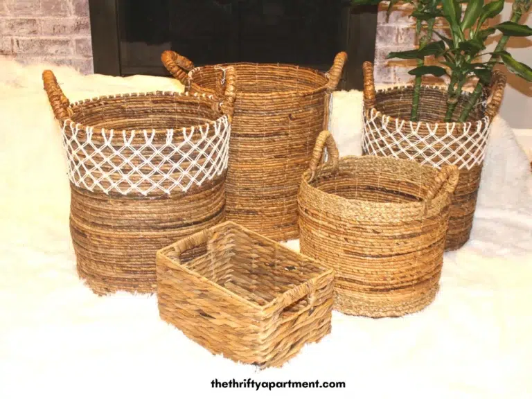 assortment of baskets for basket organization ideas