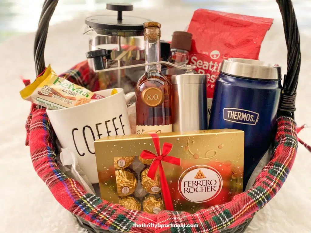 coffee lover gift basket for secret santa
