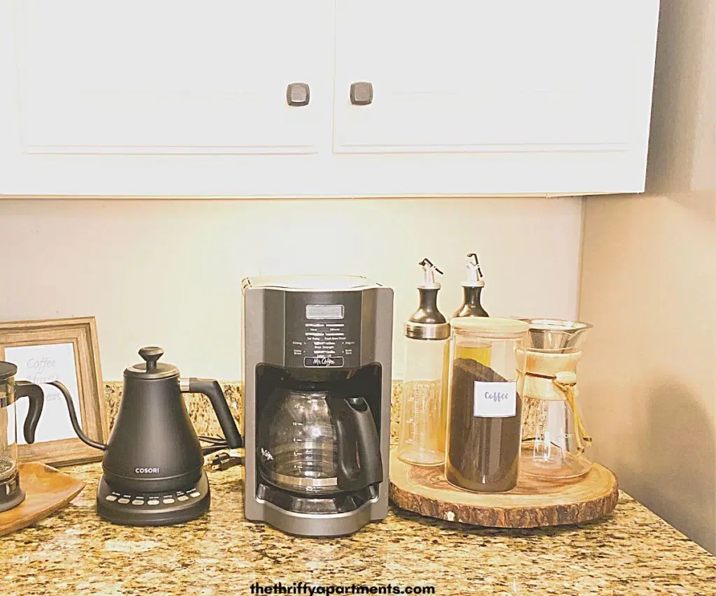coffee maker for coffee bar ideas for kitchen counter