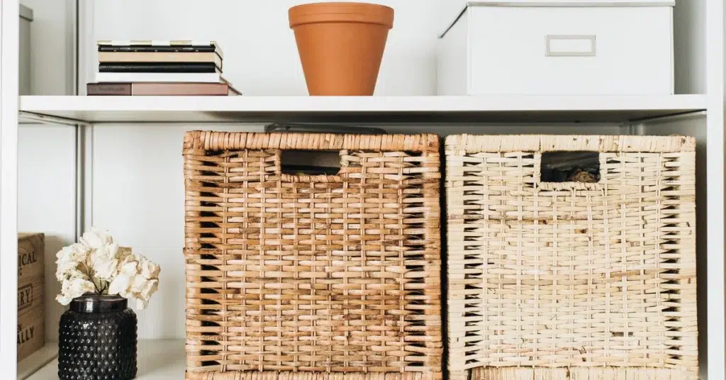 home office basket organization ideas