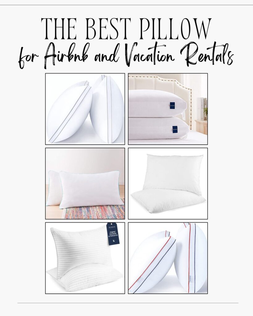 The Best Pillow for Airbnb and Vacation Rentals pin 1