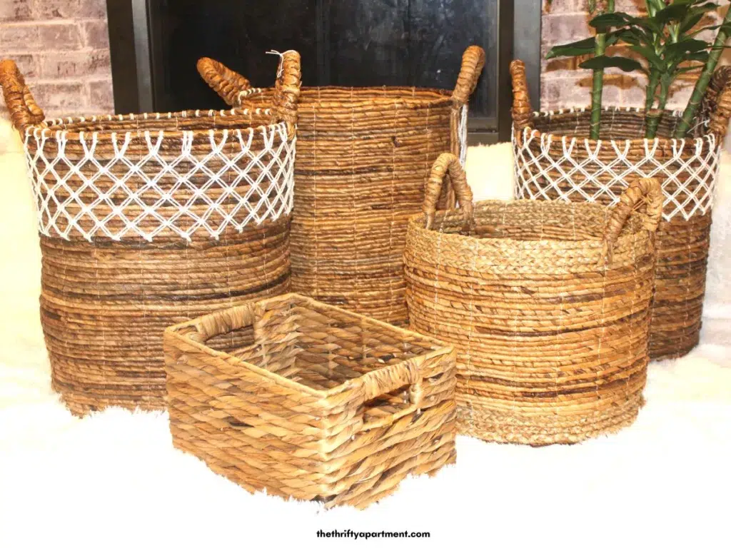 decorative baskets living room essentials