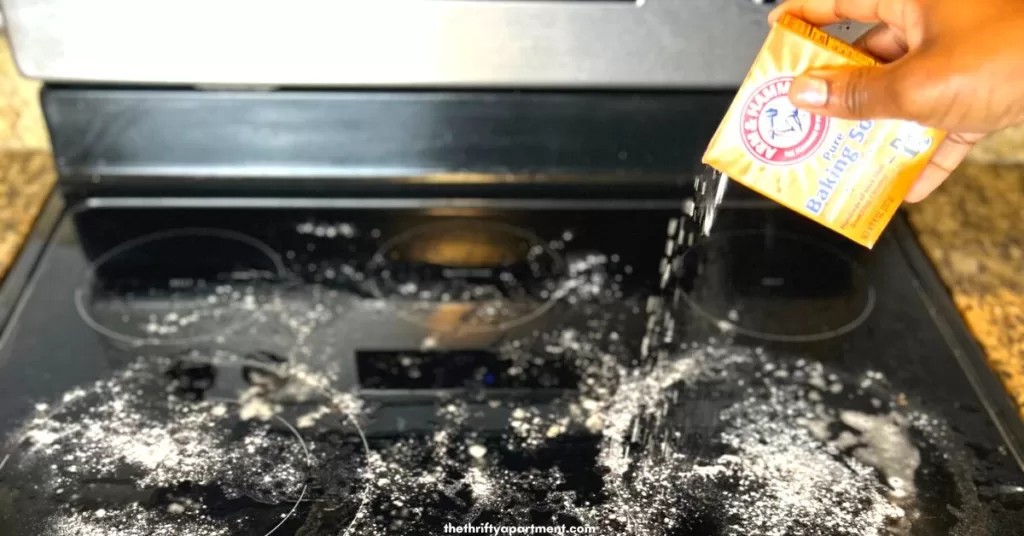 baking soda on glass stove top