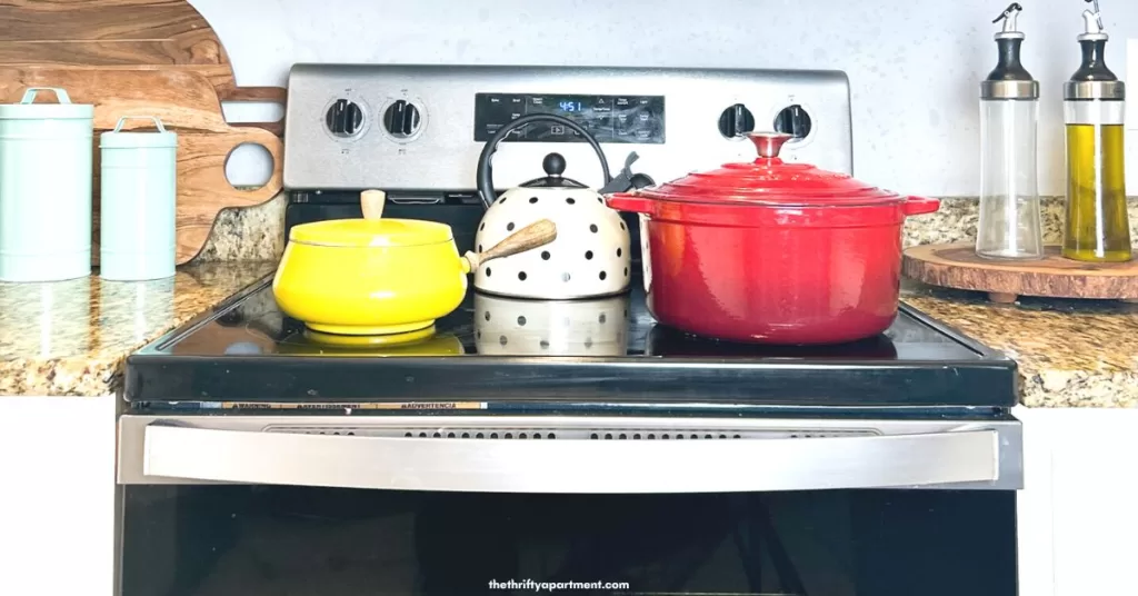 pots on stove top