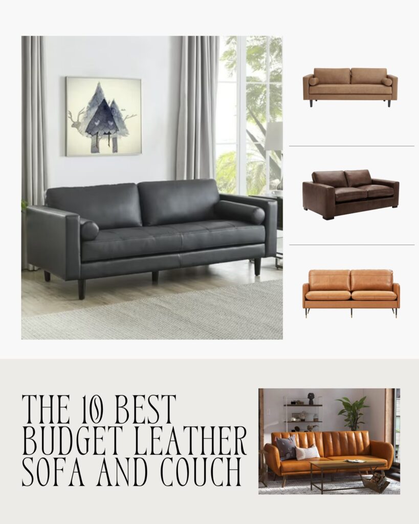 The 10 Best Budget Leather Sofa and Couch pin 1