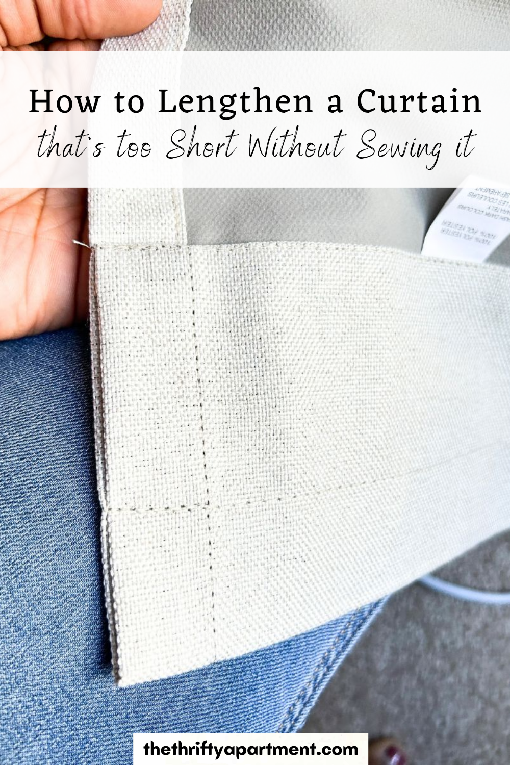 How to Lengthen a Curtain that's too Short Without Sewing it