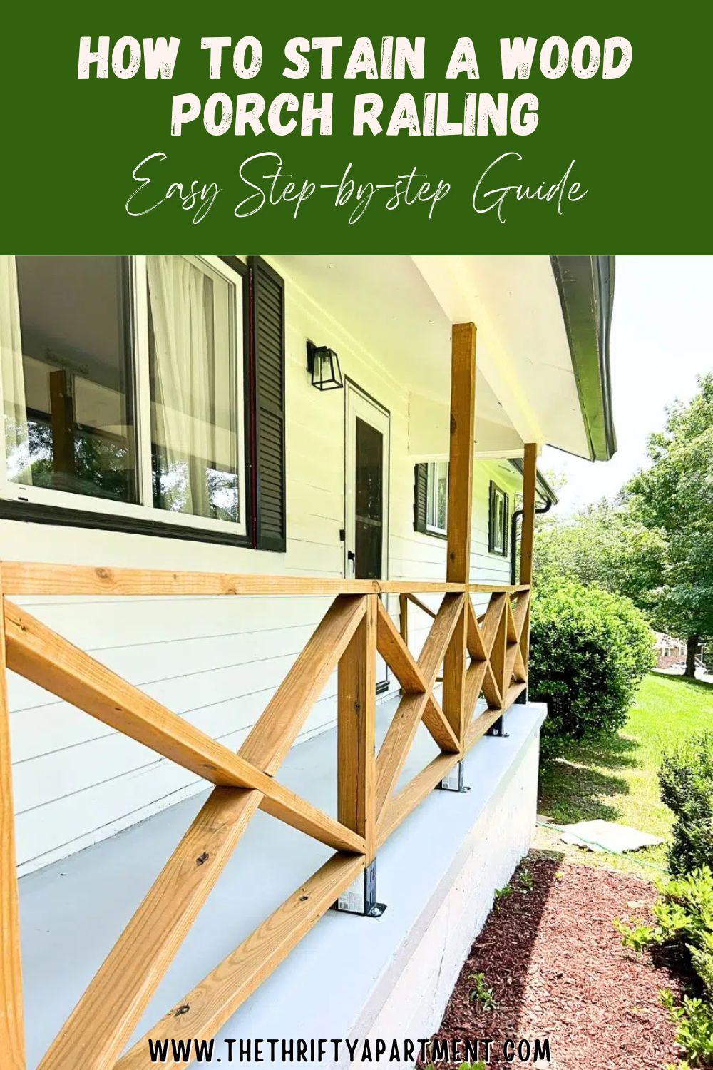 How To Restain Railing How to Stain a Wood Porch Railing