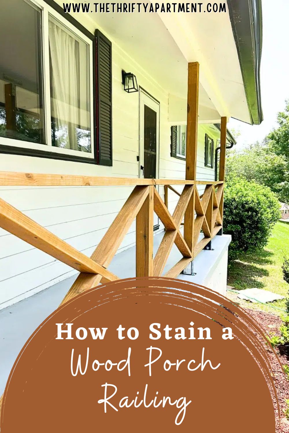 How To Restain Railing How to Stain a Wood Porch Railing