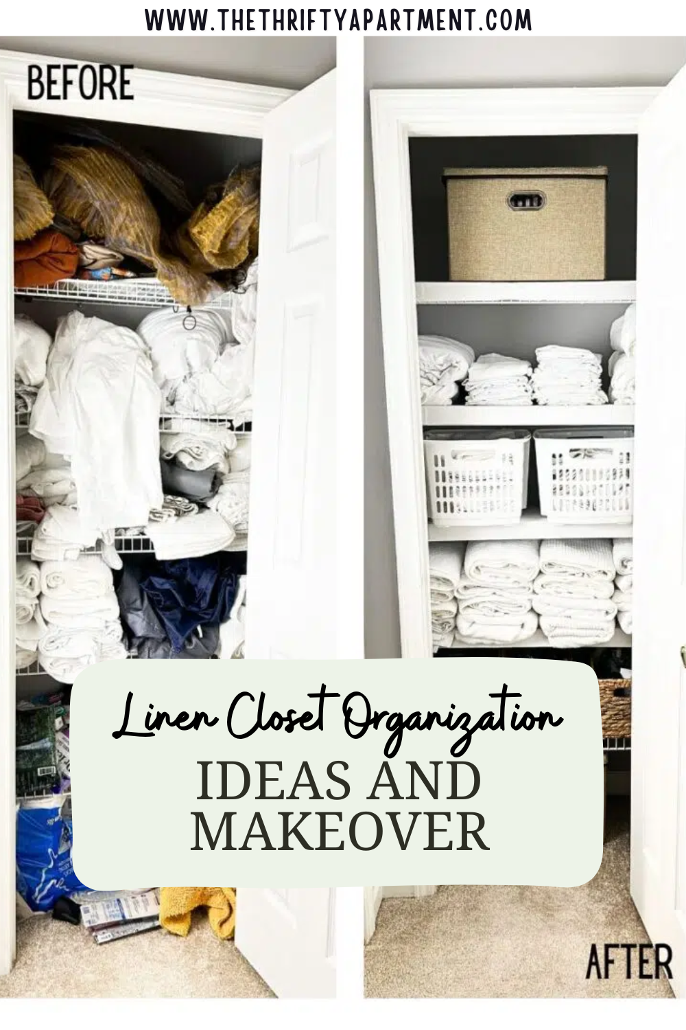 Linen Closet Organization Ideas and Makeover