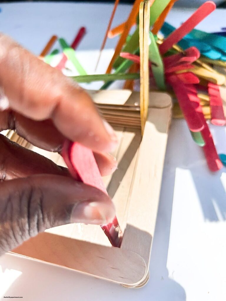 popsicle stick in base