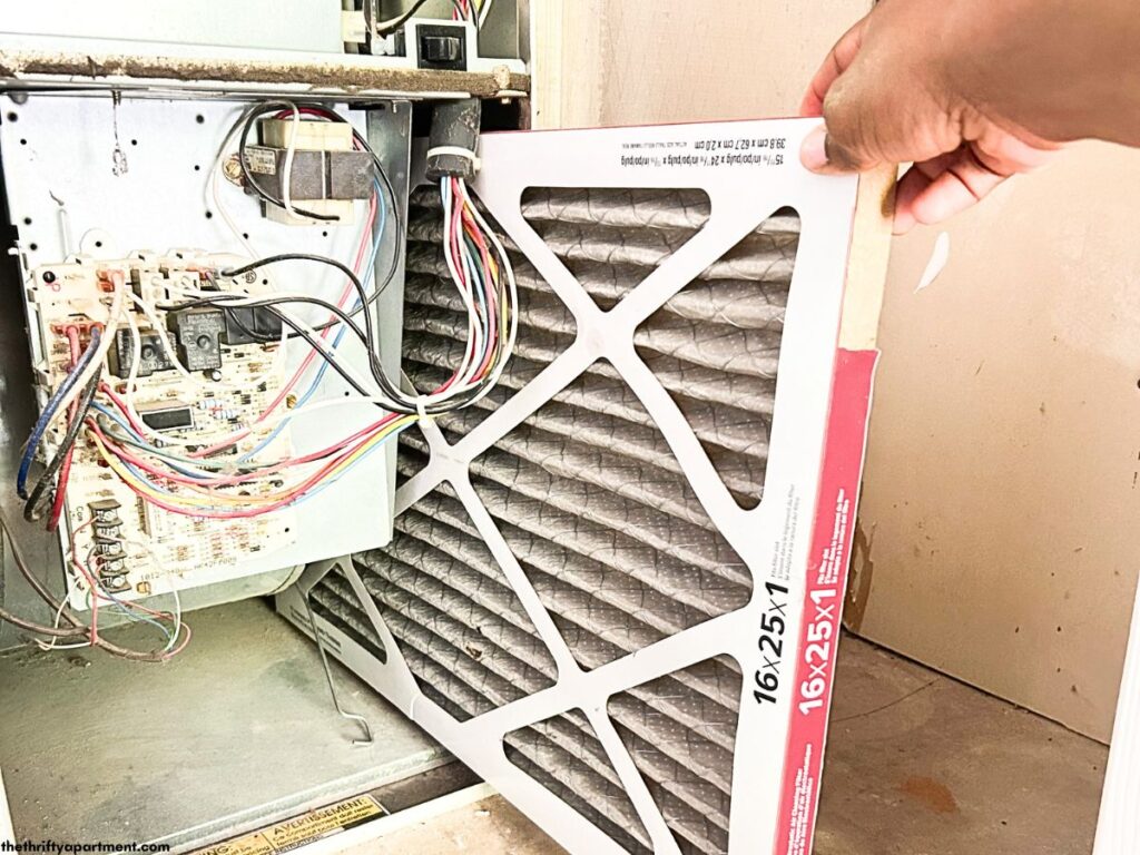 removing old air filter