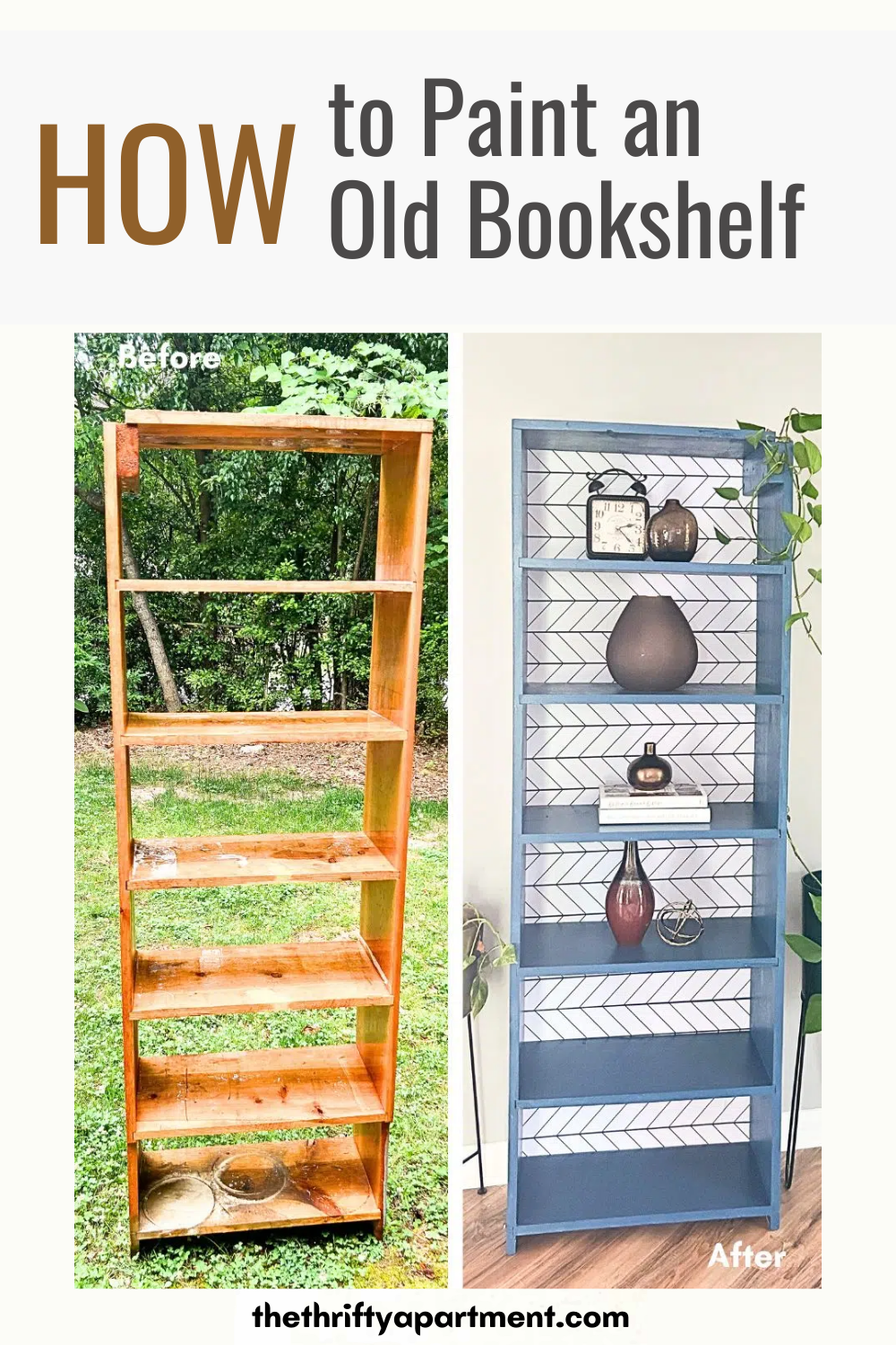 How to Paint an Old Bookshelf
