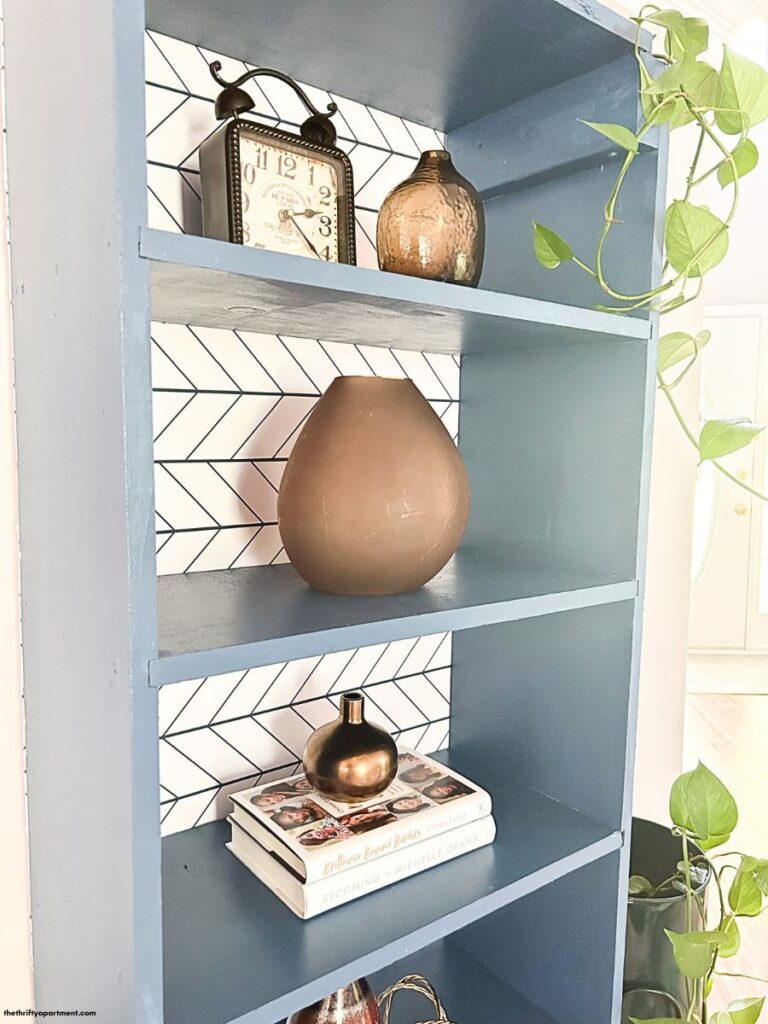 painted bookshelf