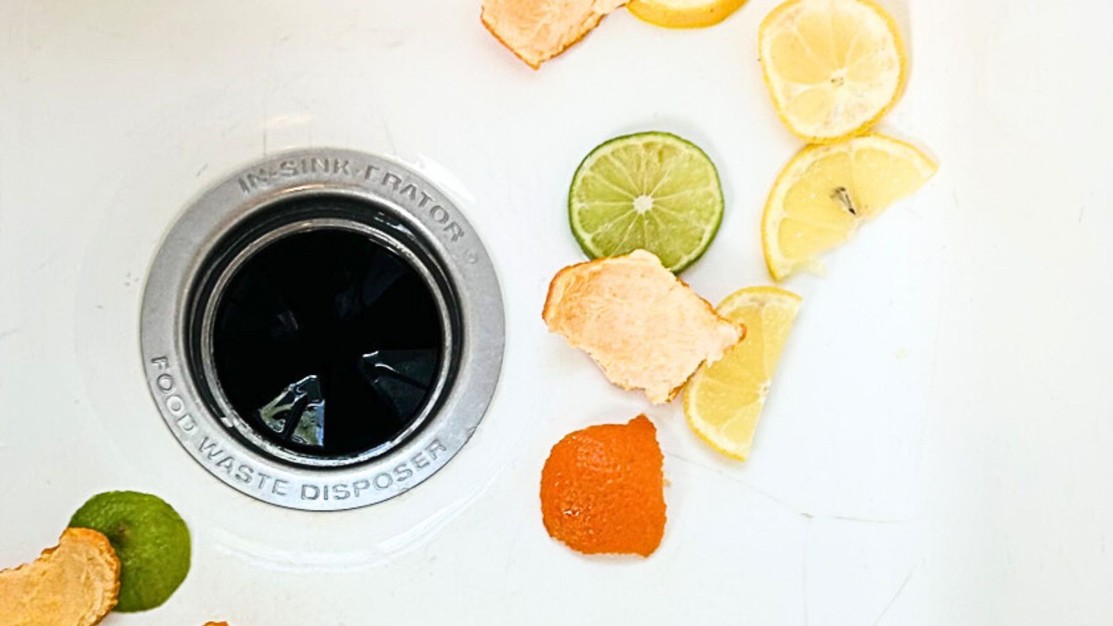 garbage disposal with fruit skin