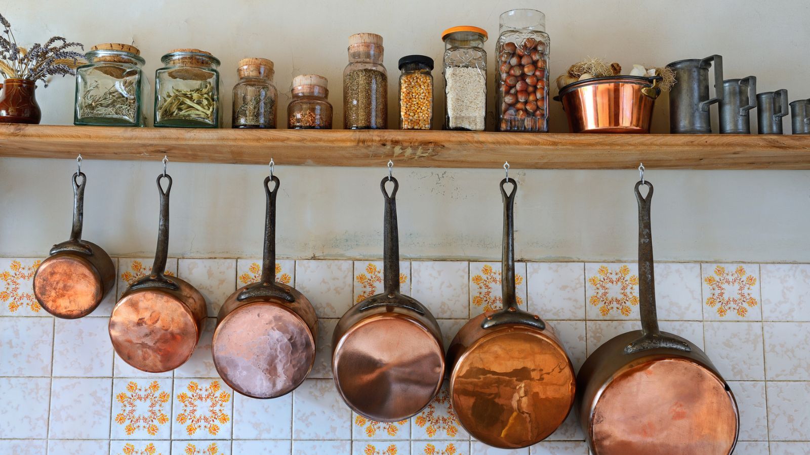 hanging pots and pans