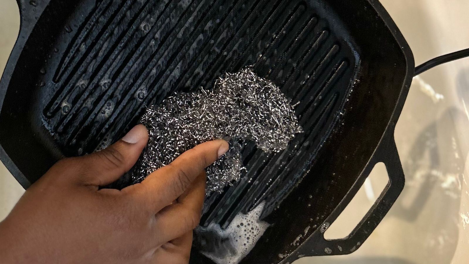 The Best Way to Clean a Cast-Iron Grill Pan