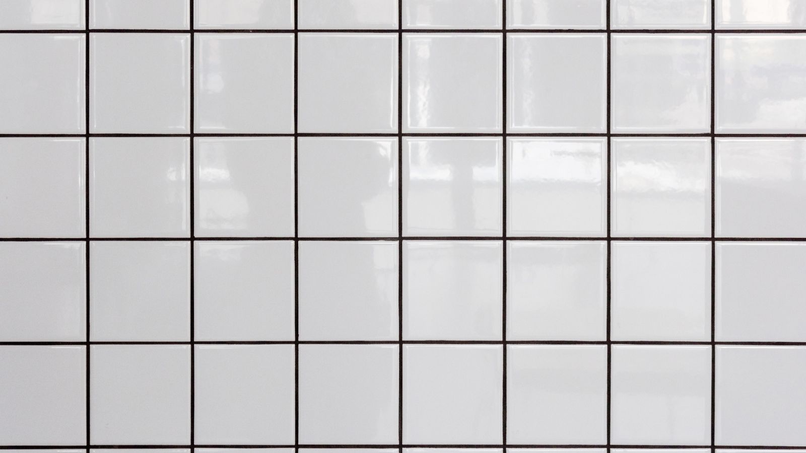 white tile black grout