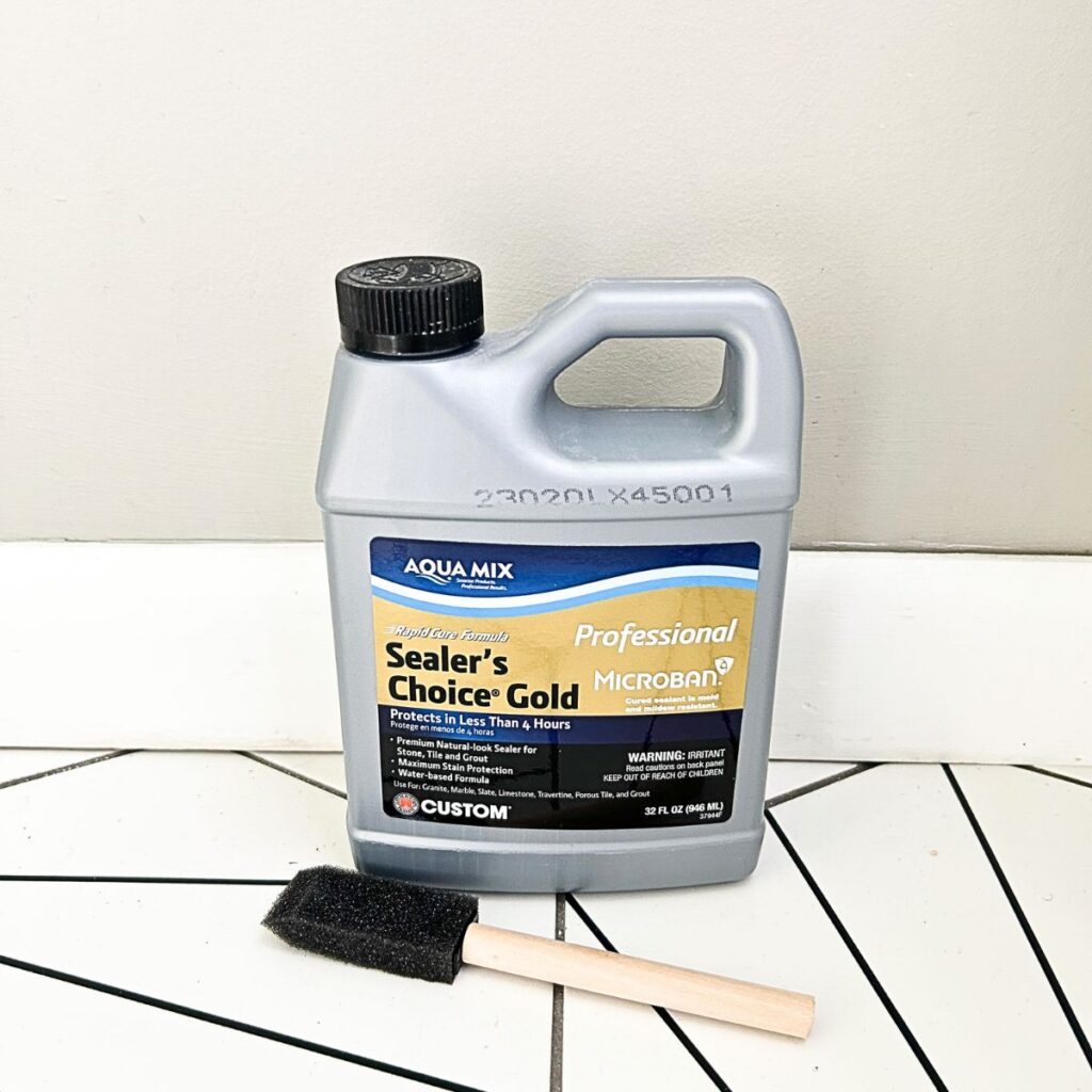 grout sealer and supplies