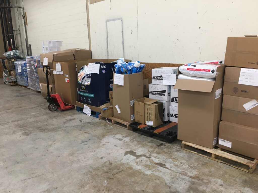 liquidation store with boxes