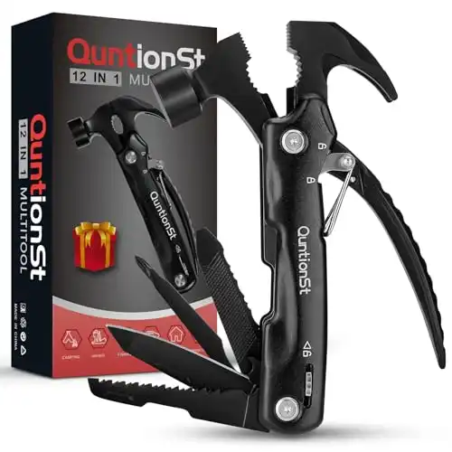 Gifts for Men, Stocking Suffers for Men, Christmas Stocking Stuffers for Adults Dad Husband Boyfriend, 12-in-1 Hammer Multitool, Personalized Mens Gift for Him, Birthday Gift Idea,Hammer Multi-Tool