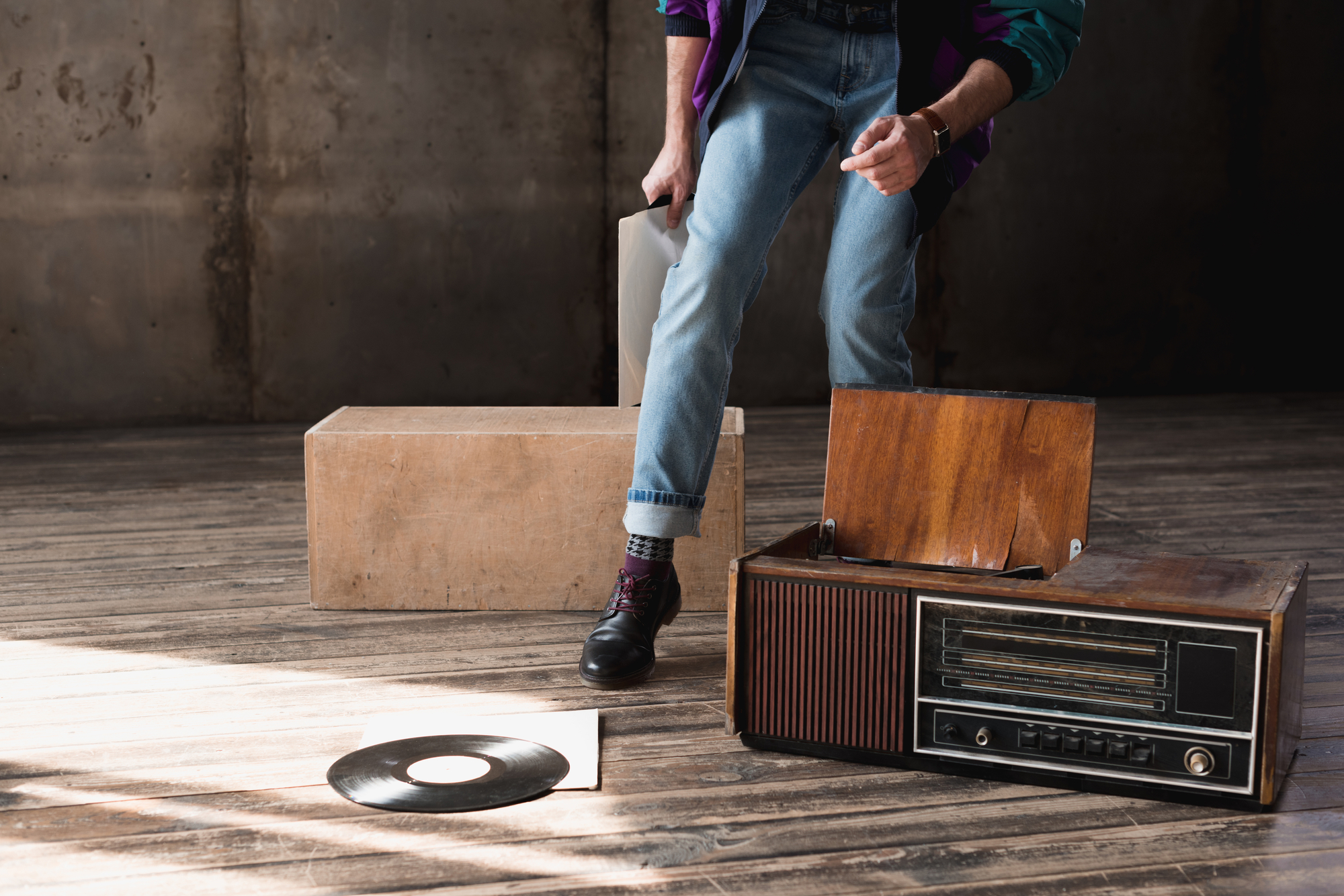 vintage record player