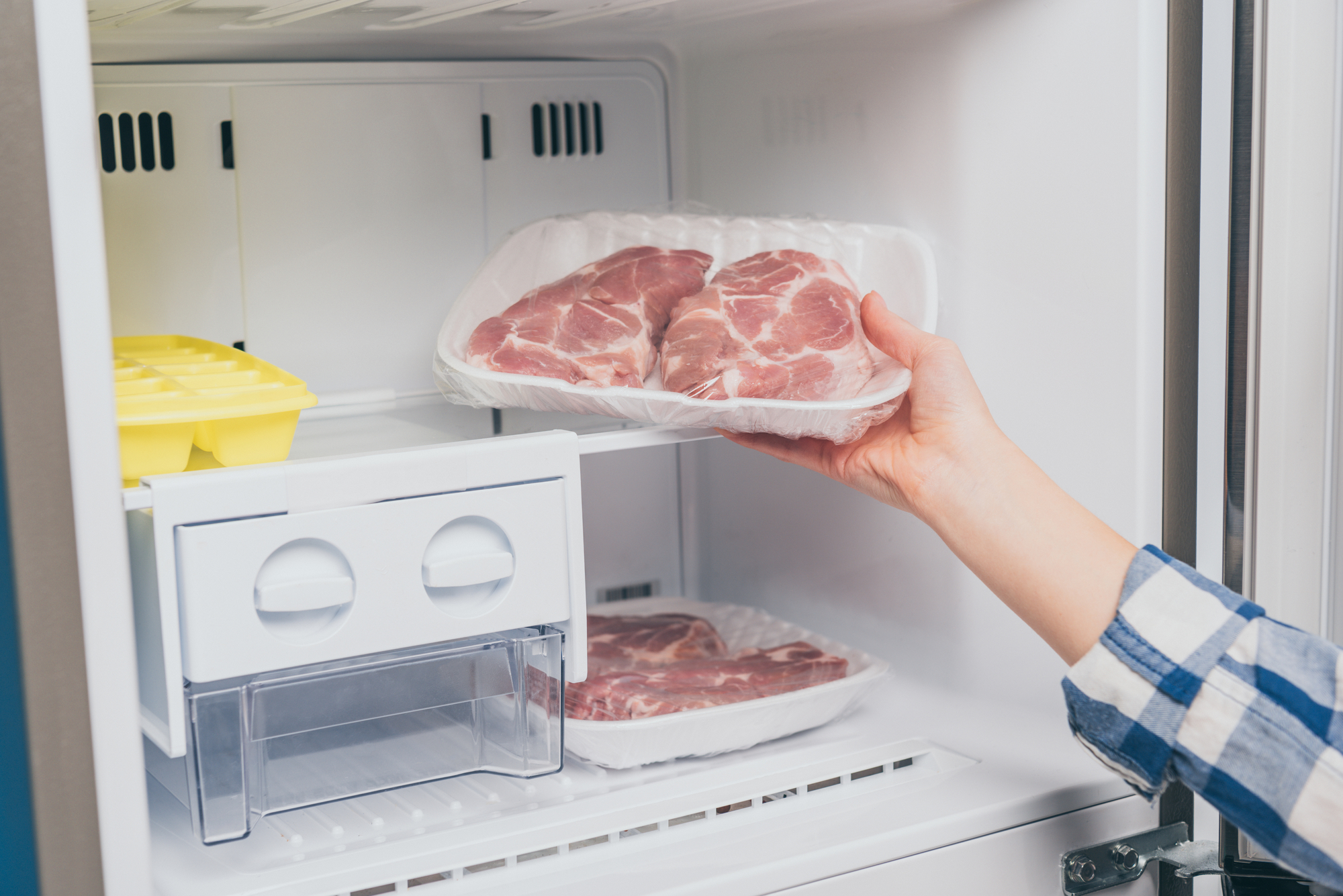 freeze meat in fridge
