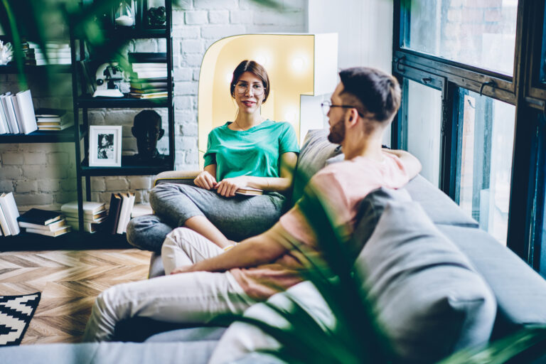 couple sitting on couch