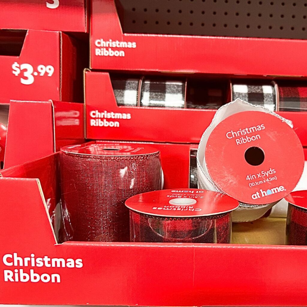 christmas ribbons at home