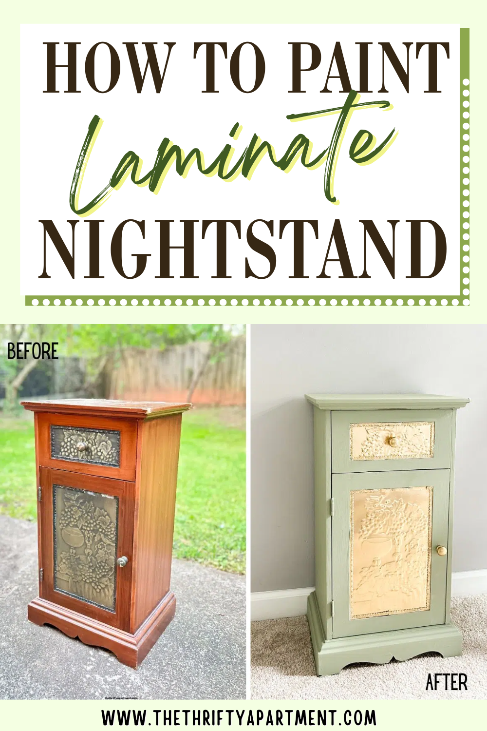 How to Paint a Laminate Nightstand