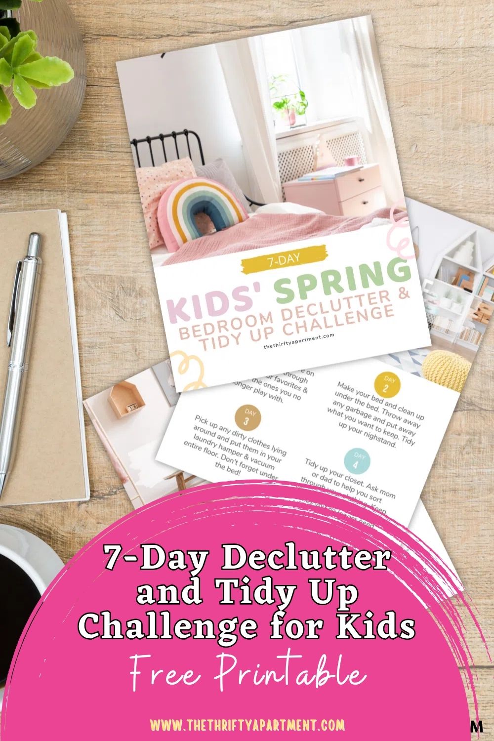 7-Day Declutter and Tidy Up Challenge for Kids (Free Printable)