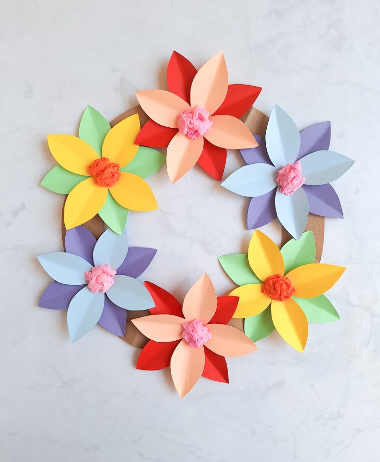 DIY Paper Flower Wreath