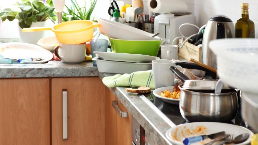 Messy and dirty kitchen