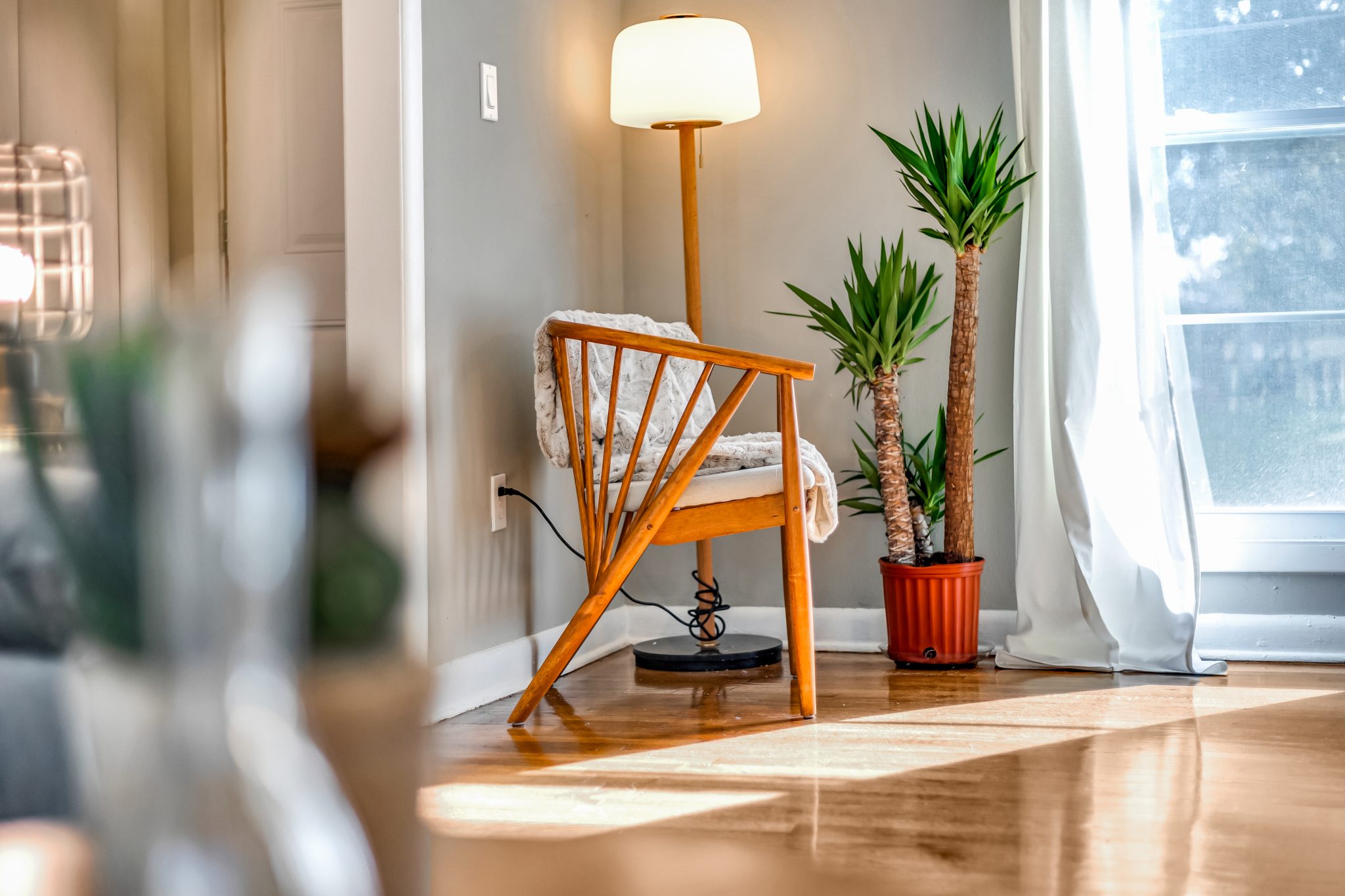 Short term rental living room airbnb