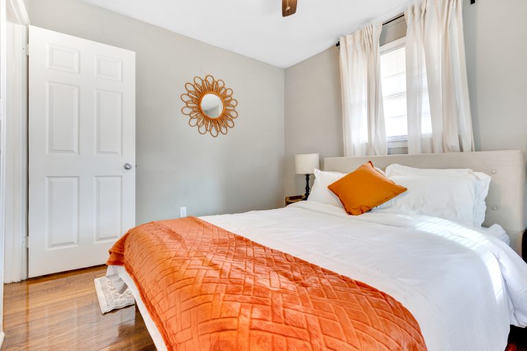 Short term rental bedroom airbnb