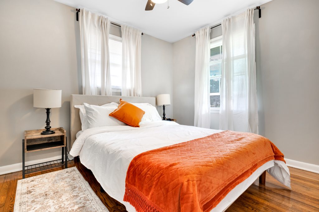 Short term rental bedroom airbnb