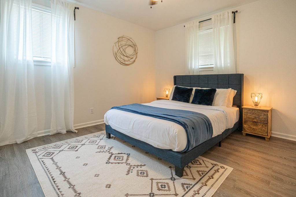 Short term rental bedroom airbnb