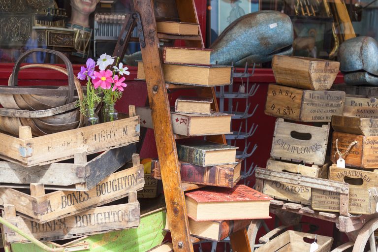 Sentimental items books, in thrift store