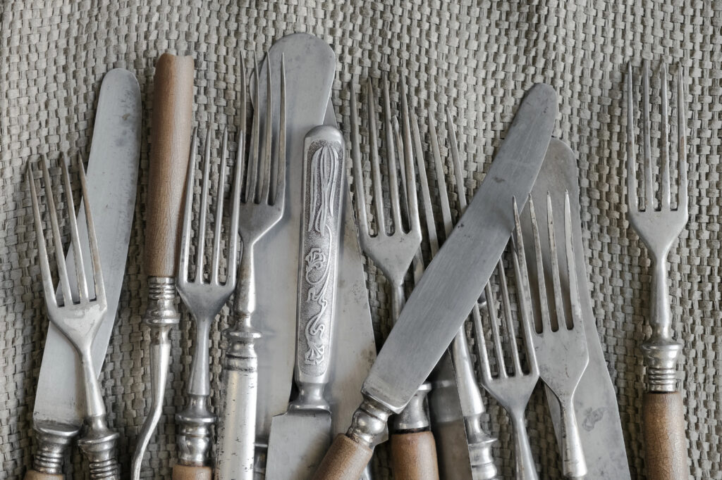 Vintage Flatware Sets set of old cutlery