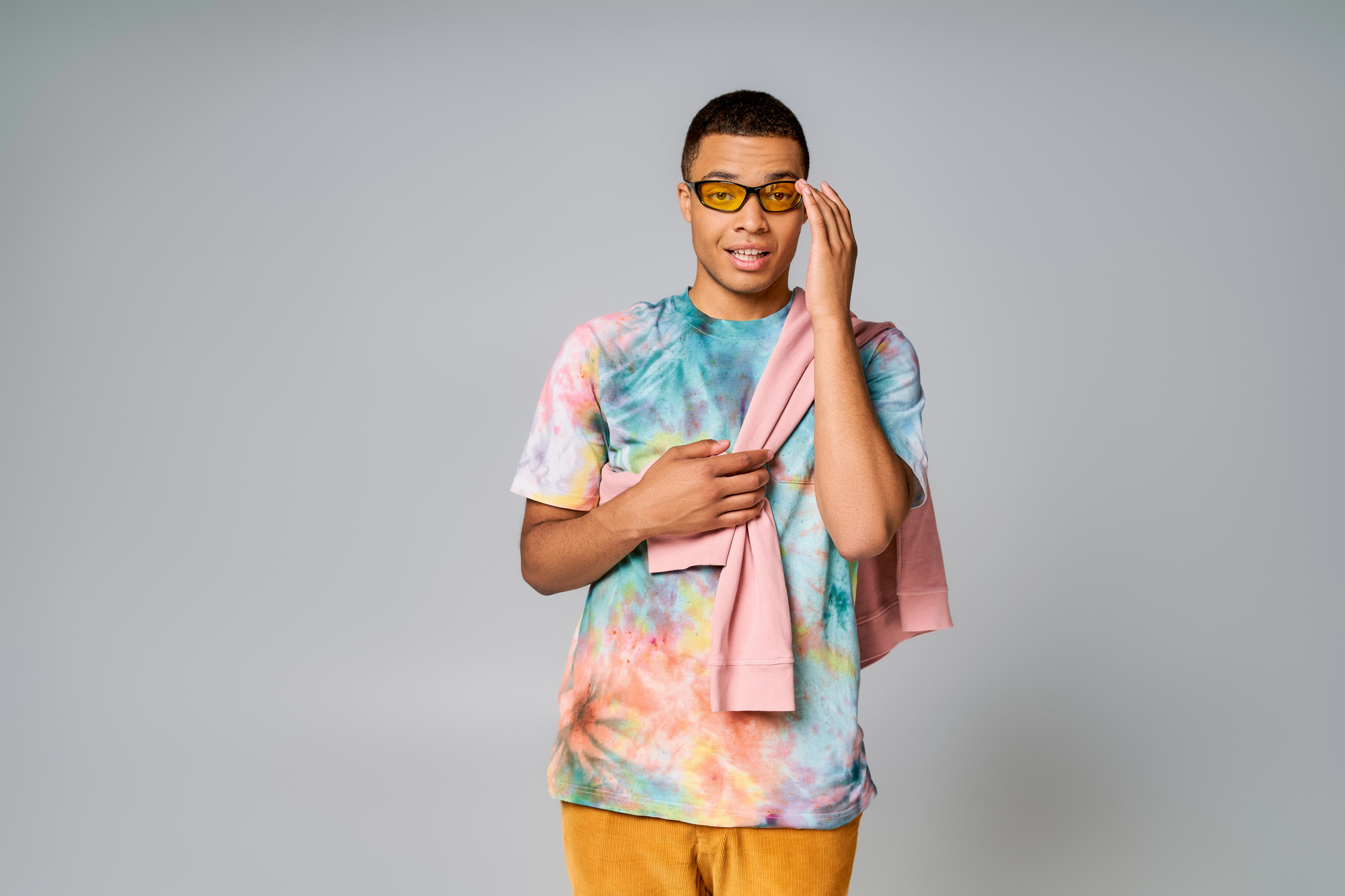 guy in tie dye shirt