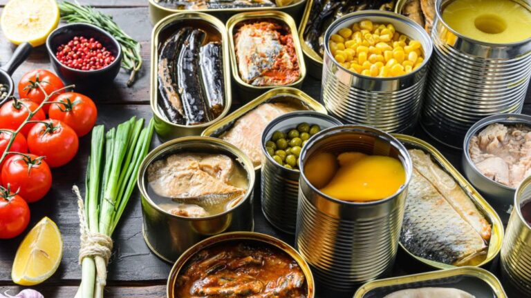 canned meat vegetables fruits