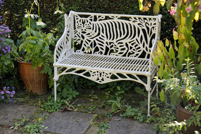 cast iron bench