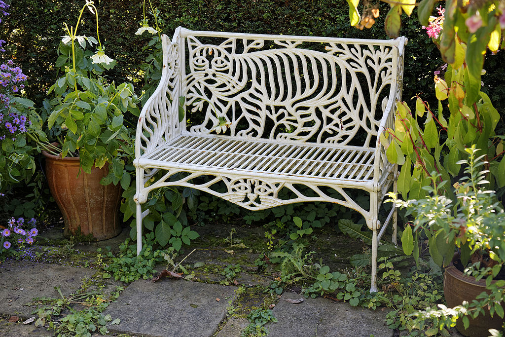 cast iron bench
