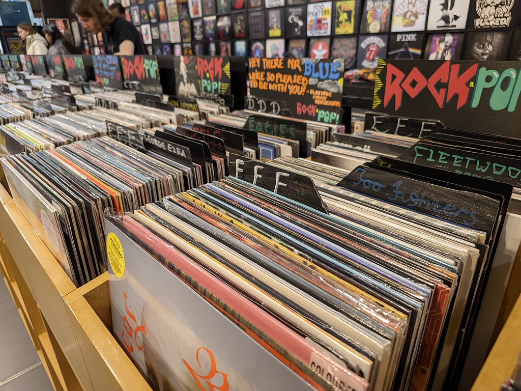 vinyl records in store