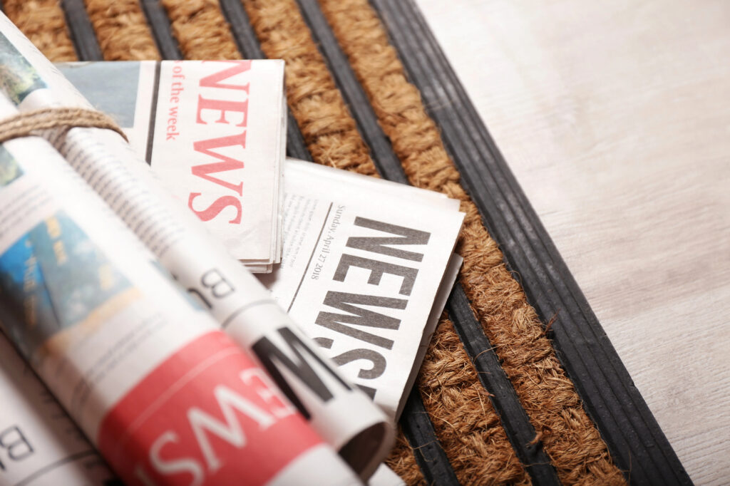 old morning newspapers