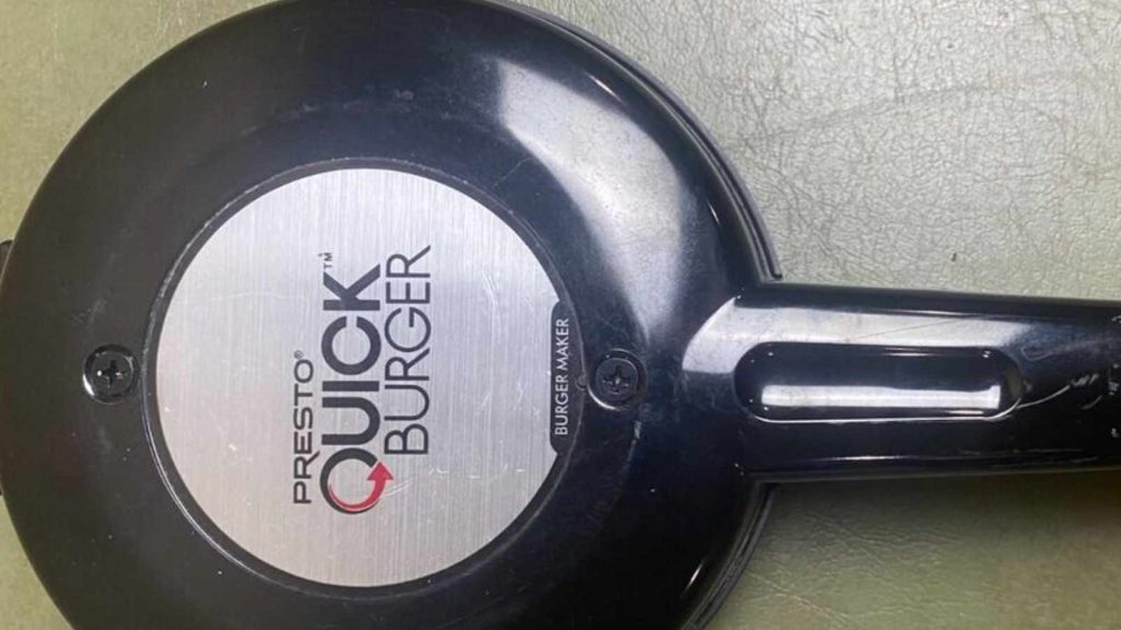 The Presto Burger Maker Fast Food at Home